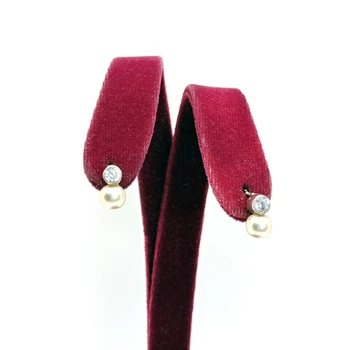 Серьги пусеты серебро 925° 1,40г. с жемчугом (4907С)