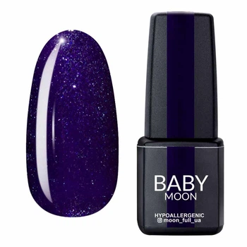 Гель-лак BABY Moon Dance Diamond №09 фиолетовый с серебристым шиммером, 6 мл