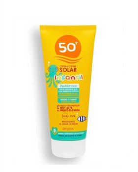 Дитячий сонцезахисний крем SPF 50+ Deliplus для чутливої та атопічної шкіри, 200 мл