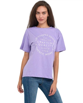 Футболка женская Lee Cooper 20196183.V56 M фиолетовая (5942723131942)