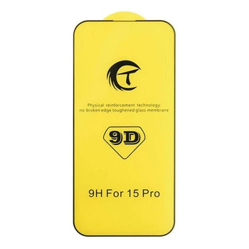 Защитное стекло для iPhone 15 Pro 9D Black