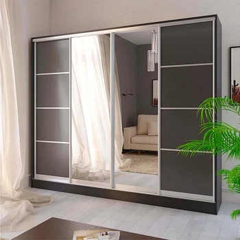 Шафа купе Київський Стандарт чотиридверна 250*240*60 Антрацит