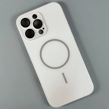 Чохол Matte Ombre With MagSafe для IPhone 16 Pro Max з захистом камери колір White