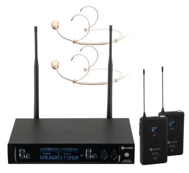 Радіосистема вокальна (мікрофони бездротові) Prodipe UHF B210 DSP Headset Duo (F5 Version)