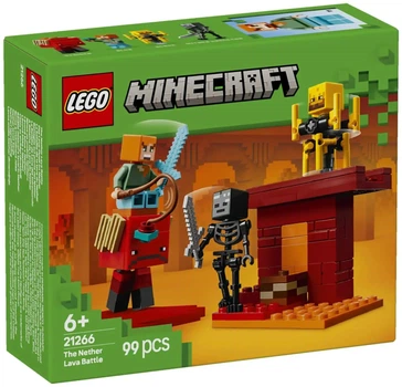 Конструктор LEGO Minecraft Битва с лавой в Незере 99 деталей (21266)