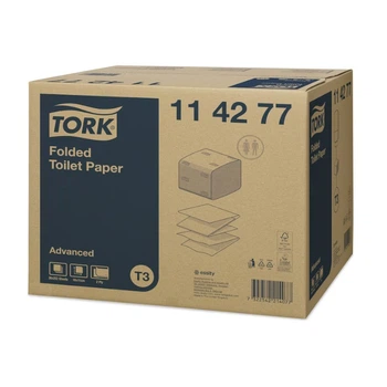 Туалетная бумага Tork Advanced листовая 114277 (ящик 36шт)
