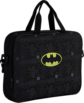 Шкільна текстильна сумка Kite DC Comics A4 27х34х7 см 1 відділення Чорна (DC25-589)