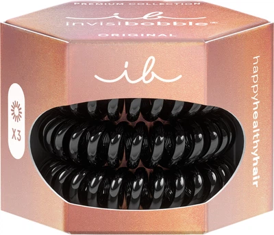 Резинка-браслет для волос Invisibobble Original Premium True Black 3 шт (4063528066954)