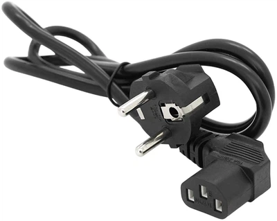 Кабель питания Voltronic Schuko PC-186A CEE7/7-C13 угловой евровилка 0.75 мм 1.2 м Black (YT08335)