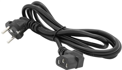 Кабель питания Voltronic Schuko PC-186A CEE7/7-C13 угловой евровилка 0.75 мм 1.8 м Black (YT00345)