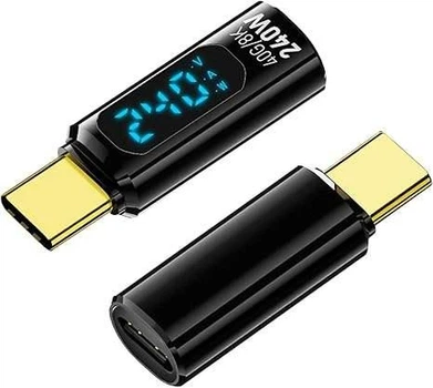 Цифровой светодиодный Type-C тестер 8K 60Hz – измеритель мощности PD 240W, OTG адаптер, конвертер с передачей данных 40 Гбит/с
