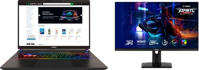 Ноутбук MSI Vector 16 HX AI A2XWIG (A2XWIG-222XUA) Cosmos Gray + Монитор 27" MSI MAG 274QRF-QD E2 (комплект)