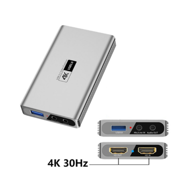 Внешняя карта захвата аудио и видео Model-B 4K 60 Гц USB 3,0 1080P 120кадров/с HDMI потоковая передача захвата с платы для Ps5 Ps4 Xbox Series X