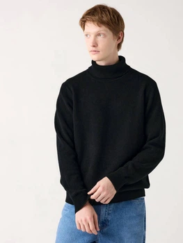 Свитер теплый зимний мужской Uniqlo 761596758 M Черный (1159830953)