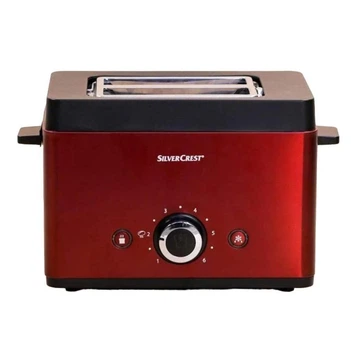 Тостер кухонний універсальний SilverCrest STT 850 A1 горизонтальний з 7 режимами приготування Червоний
