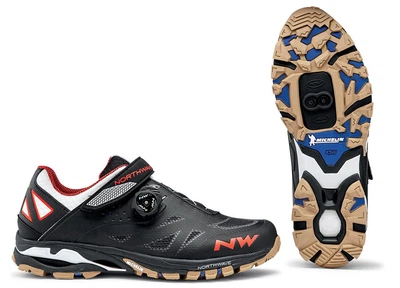 Туфлі велосипедні Northwave SPIDER PLUS 2 M 46 (13.0US) Black/off white/orange (80153008) O