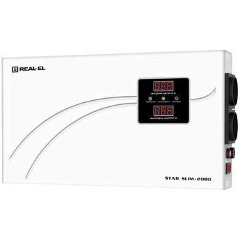 Стабилизатор REAL-EL STAB SLIM-2000 White