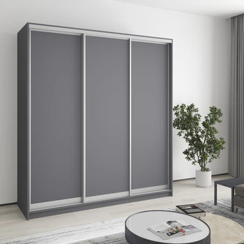Шкаф-купе трехдверный MebelStar Комбо AL 3ДСП 190x60x240 см Антрацит (MBS-1730)