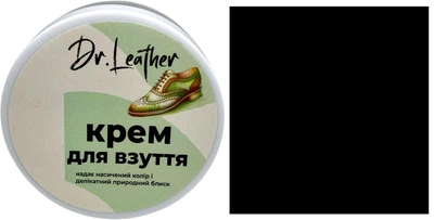 Кольорова крем-паста для взуття 80 мл."Dr.Leather", колір Чорний