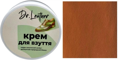 Кольорова крем-паста для взуття 80 мл."Dr.Leather", колір Рудий
