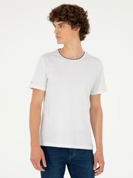 Футболка бавовняна довга чоловіча U.S. Polo Assn G081SZ011-000-2006751(beyaz) 2XL Біла (8683857773550)