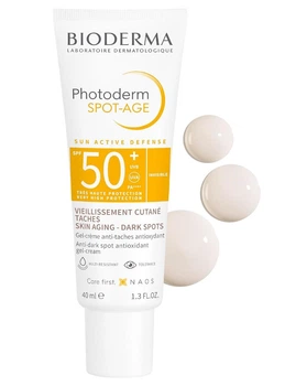 Солнцезащитный антиоксидантный гель-крем против пигментных пятен Bioderma Photoderm Spot-Age SPF50+ 40 мл