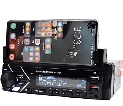 Автомагнітола для машини 1DIN MP3-7001 BT з кріпленням для телефону 9506