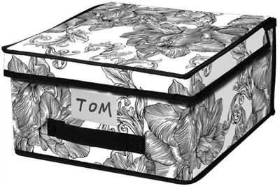 Кошик для зберігання Idea Home NP-101M 30 x 28 x 15 см Anthracite Flowers