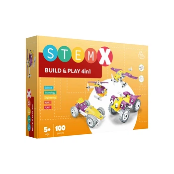 Конструктор Stem с болтами Build&Play 4 в 1 на 100 деталей (3858894673308) (BR817547199)