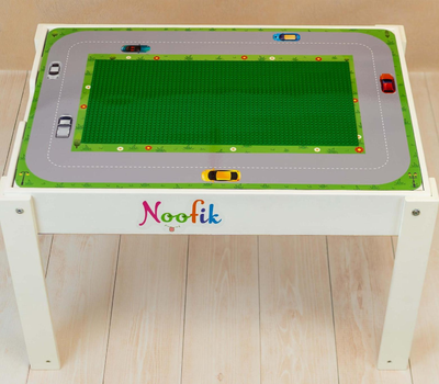 Съемное игровое поле для Lego на крышку световой песочницы Noofik Universal 25 х 50 см (NF0131)