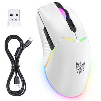 Комп'ютерна миша Onikuma CW928 (Wired/2,4G) White