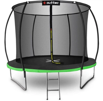 Батут с внутренней сеткой Outtec Pumpkin 8 футов 252 см черно-зеленый (V376579)