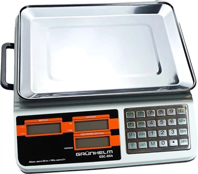 Ваги торговельні Grunhelm GSC-054 до 50 кг (BP126895) з калькулятором та акумулятором
