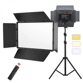 Профессиональная лампа видеосвет Veron LED E900 30x17 cm 768 Lights 3000K-6500K Remote 2.1 m тринога в комплекте