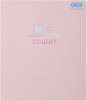 Набір зошитів учнівських ZiBi Pastel 48 аркушів у клітинку 10 шт (ZB.1701-10)