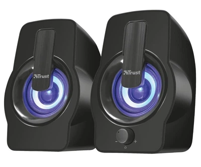 Динамики для компьютера Trust Gemi 2.0, USB/AUX, RGB, черные (Niz16512)
