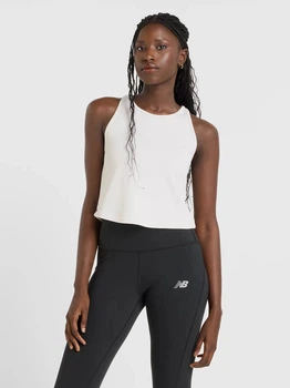 Спортивна майка для фітнесу жіноча New Balance Novelty Rib WT51551LIT M Бежева (197967354809)