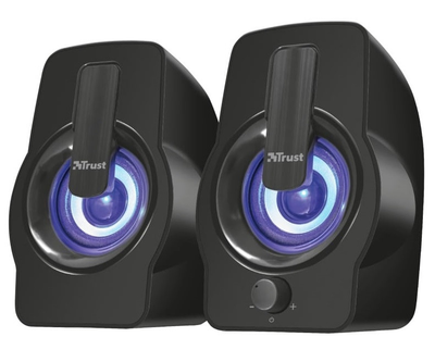 Динаміки для комп'ютера Trust Gemi 2.0, USB/AUX, RGB, чорні ТМ