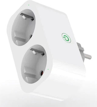 Розумна WiFi розетка 2 гнізда 1DAL DUAL Лічильник Енергоспоживання (Y809M-GE)