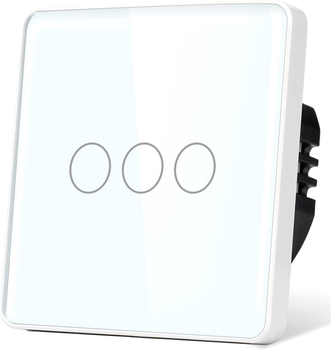Розумний вимикач з WiFi + BLE 1DAL 3 сенсори, Білий, З нейтраллю (G86D-SW3G.WF.WT)