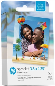Фотобумага HP Sprocket Zink 3.5x4.25" Глянцевая Самоклеющаяся 50 л (HPIZ3X450)