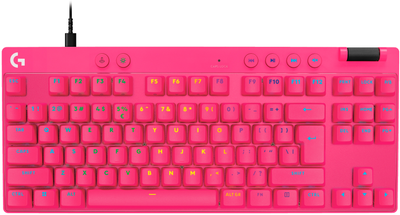 Клавіатура дротова Logitech G PRO X TKL Rapid підсітка, розовий (920-013253) 302921