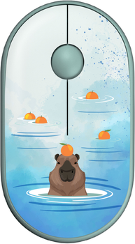 Миша бездротова 2E MF300 Capybara Tangerine Silent WL BT малюнок (2E-MF300WCAPIBARAGN) 304000