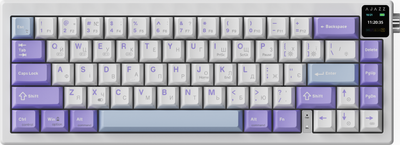 Клавіатура бездротова Ajazz AK650 Flying Fish Switch підсвітка, фіолетовий (AK650-FF-PWB) 305780