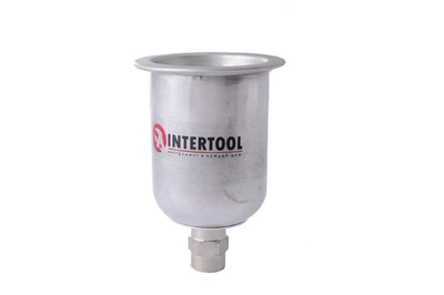Бачок для фарбопульта HVLP Intertool 125 мл металевий резервуар для фарби з внутрішнім різьбленням M14 (IT-DR_11N)