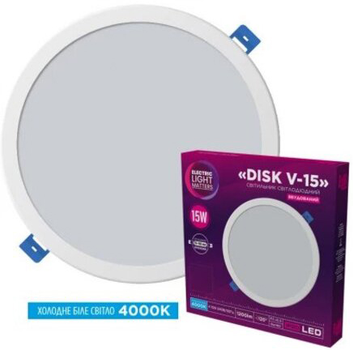 Світильник стельовий ELM Disk V 15W 4000K (26-0086)