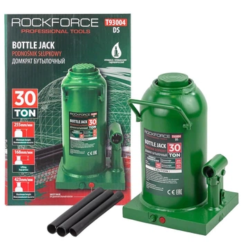 Домкрат бутылочный 30т (255-423мм)т ROCKFORCE RF-T93004
