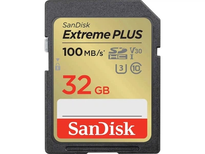 Карта пам'яті SanDisk 32 GB SDHC UHS-I U3 V30 Class 10 Extreme Plus (SDSDXWT-032G-GNCIN)