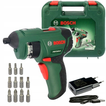 Аккумуляторная отвертка Bosch PSR Select (3.6В, 4.5 Нм, 1.5 Ач) + набор бит(12шт) зарядное устройство (25630)