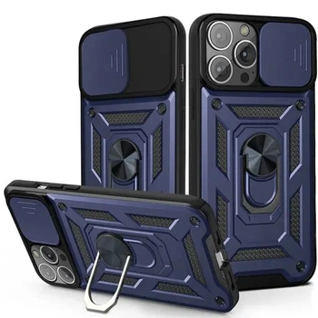 Протиударний чохол Armor Ring + захиcт камери для iPhone 12 та iPhone 12 Pro case Simon синій